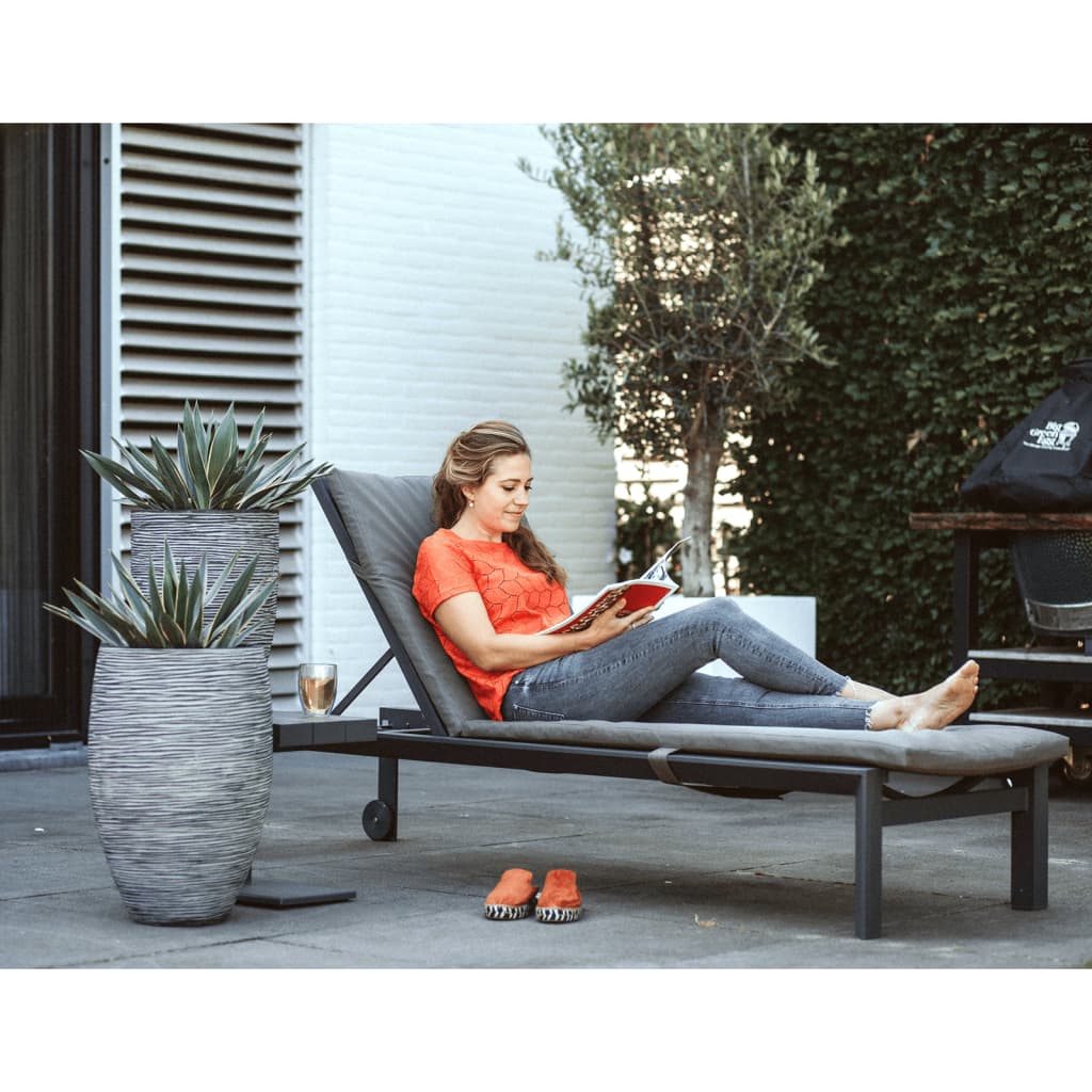 Capi Bloempot Nature Rib Elegant Laag Kofz782 36 x 47 cm Antraciet
