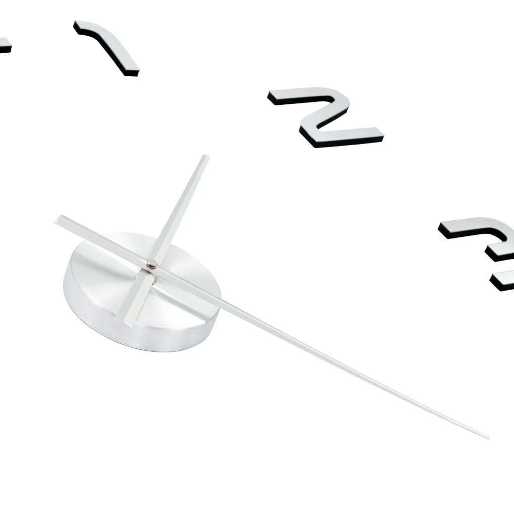 3D-Wandklok 100 Cm Xxl Modern Kleurig Zilver