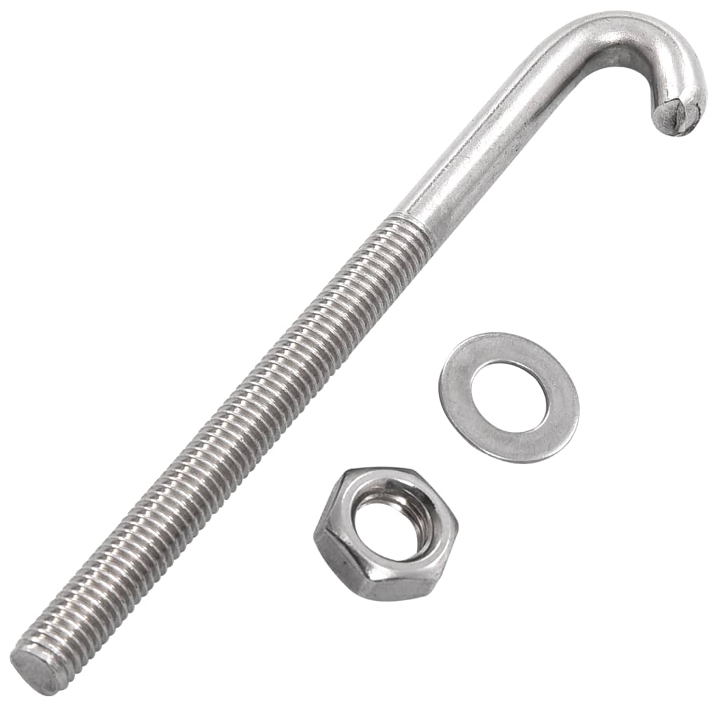 Verankerde J-Bout Met Moer En Sluitring 25 Sets M8X