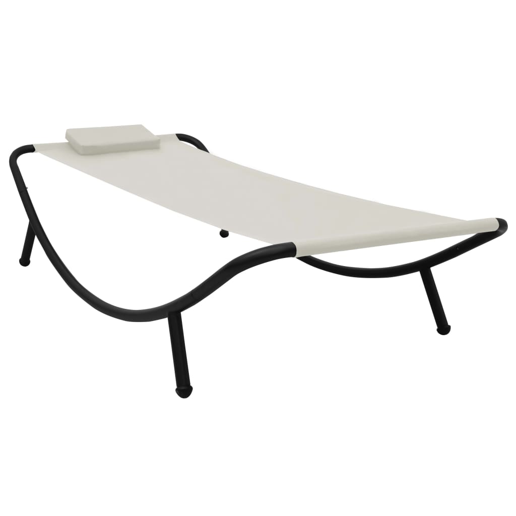 Tuinbed 200x90 cm staal crème