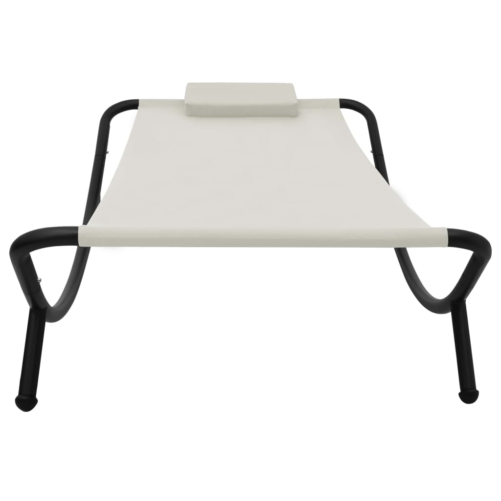 Tuinbed 200x90 cm staal crème