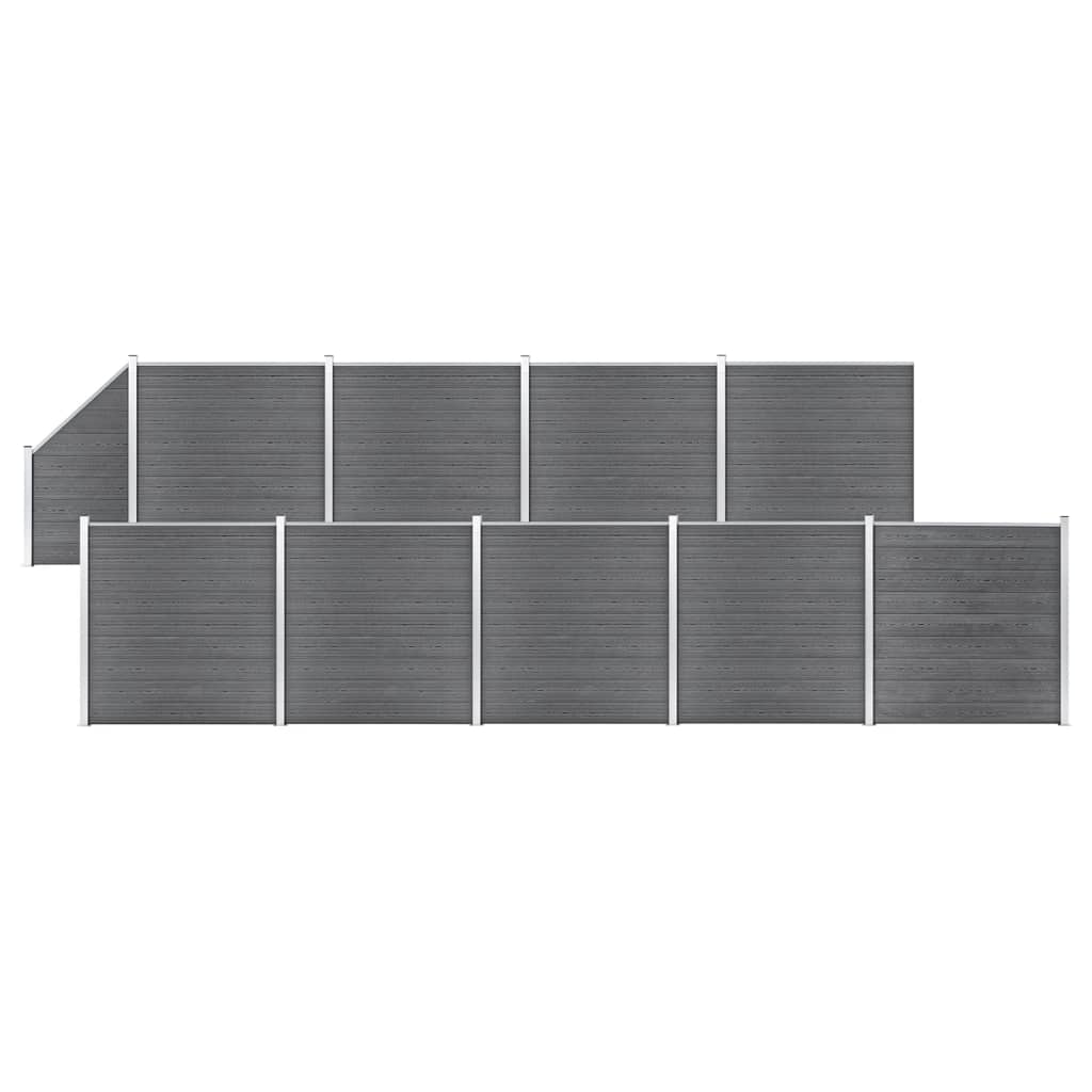Schuttingset 9 Vierkant En 1 Schuin 1657X186 Cm Hkc Grijs