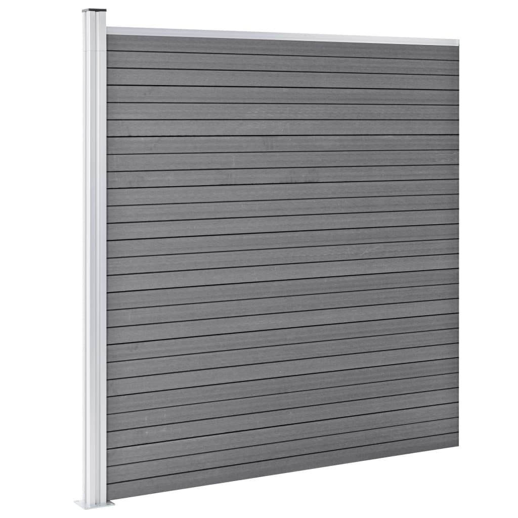 Schuttingset 9 Vierkant En 1 Schuin 1657X186 Cm Hkc Grijs