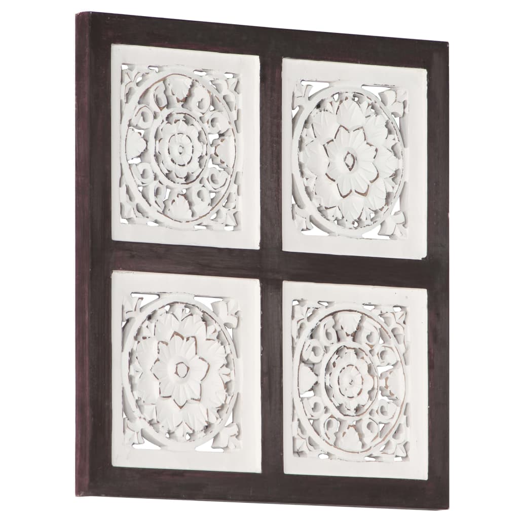 Wandpaneel Handgesneden 40X40X1,5 Cm Mdf 40 x 40 x 1.5 cm Bruin en wit
