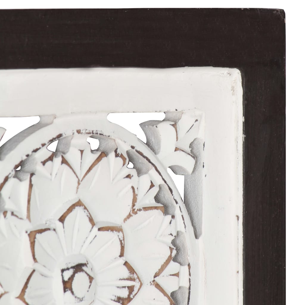 Wandpaneel Handgesneden 40X40X1,5 Cm Mdf 40 x 40 x 1.5 cm Bruin en wit