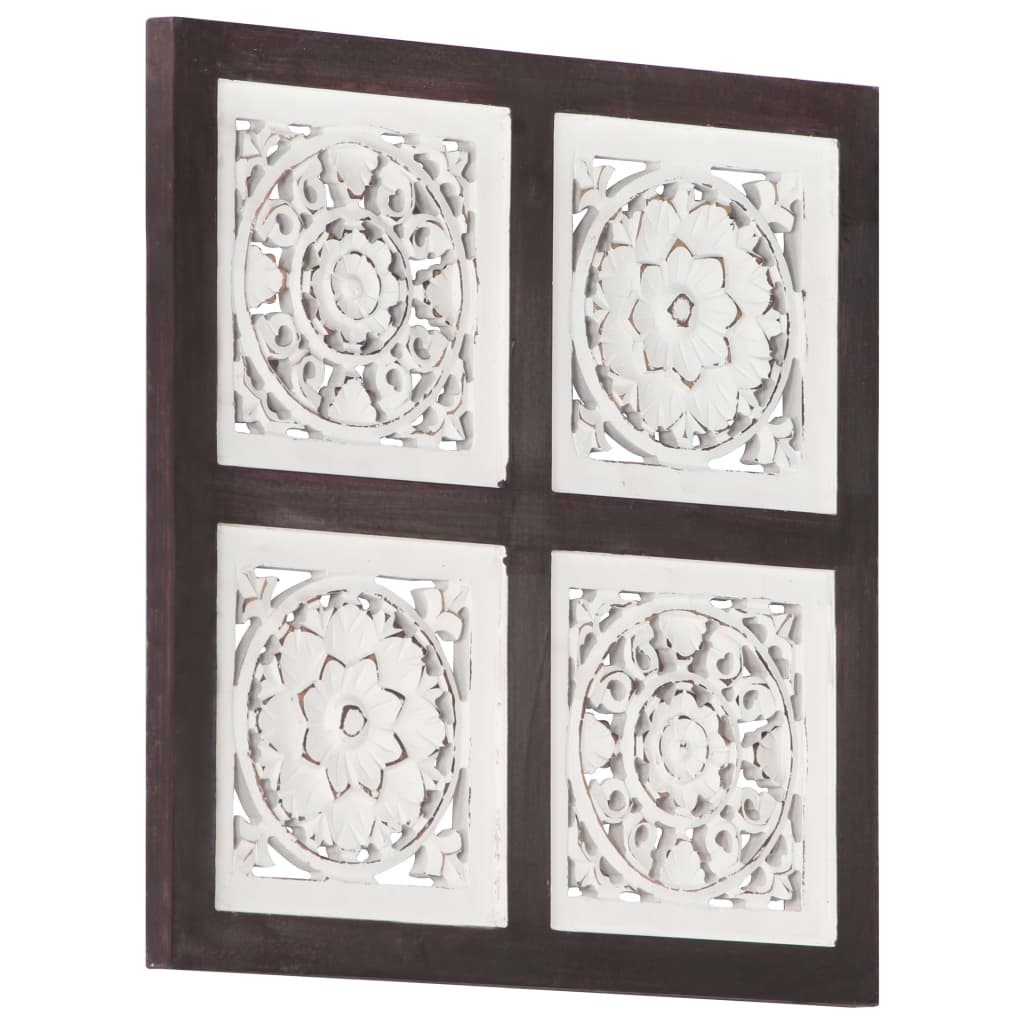 Wandpaneel Handgesneden 40X40X1,5 Cm Mdf 40 x 40 x 1.5 cm Bruin en wit