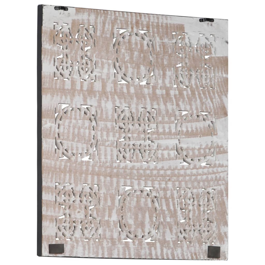 Wandpaneel Handgesneden 60X60X1,5 Cm Mdf 60 x 60 x 1.5 cm Zwart en wit