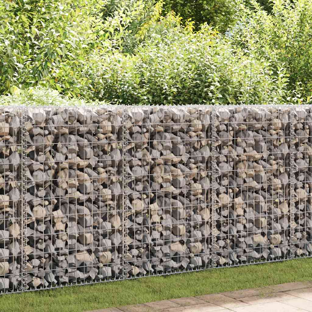 Schanskorfmuur Met Deksels Gegalvaniseerd Staal 900 x 30 x 100 cm