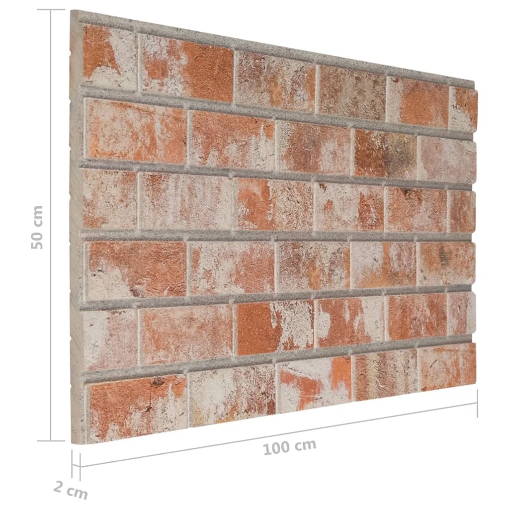 Wandpanelen 3D Rode Baksteen Eps orange