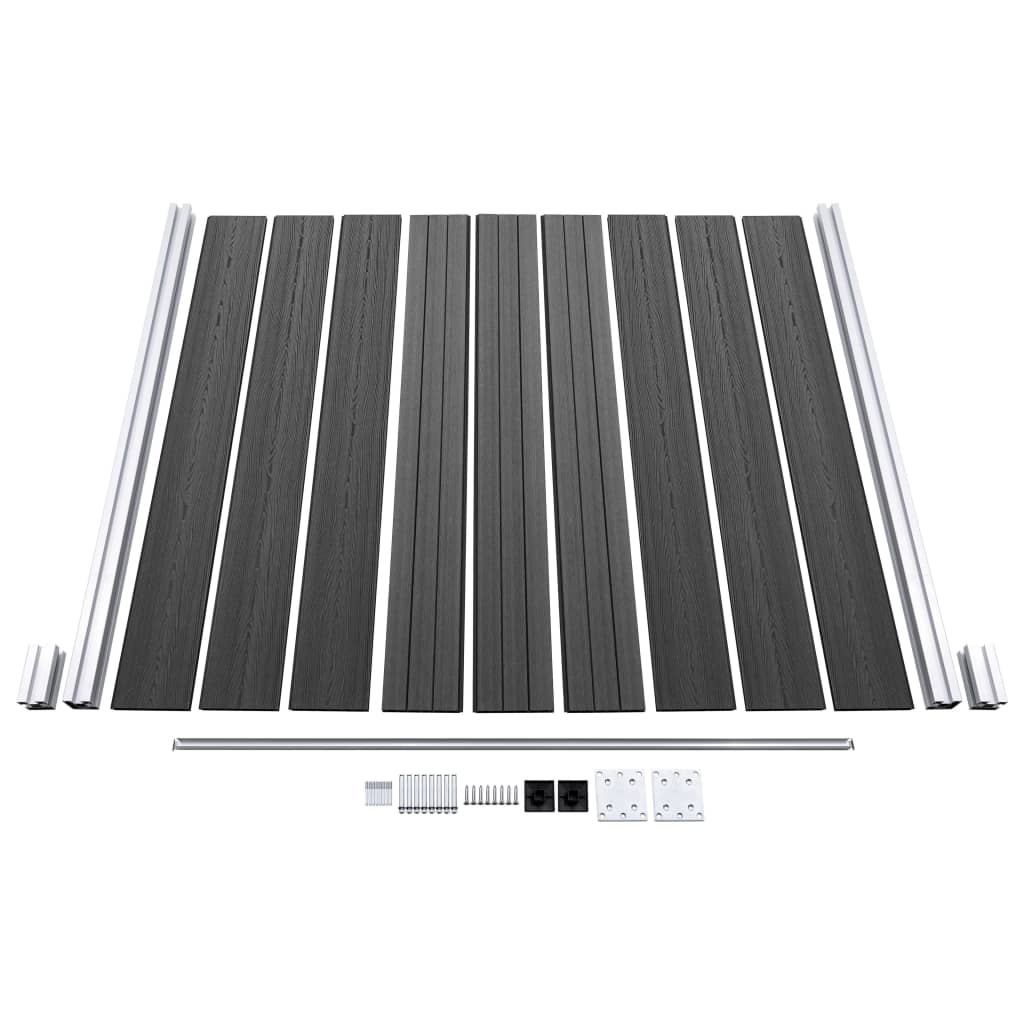 Schuttingpanelenset 965X(105-186) Cm Hkc Zwart
