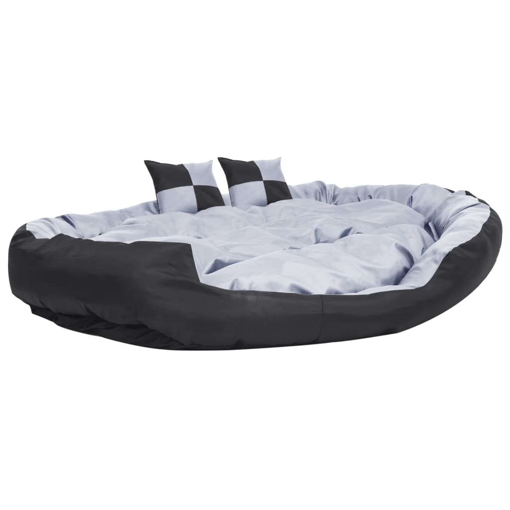 Hondenkussen Omkeerbaar En Wasbaar 150 x 120 x 25 cm Grijs en zwart