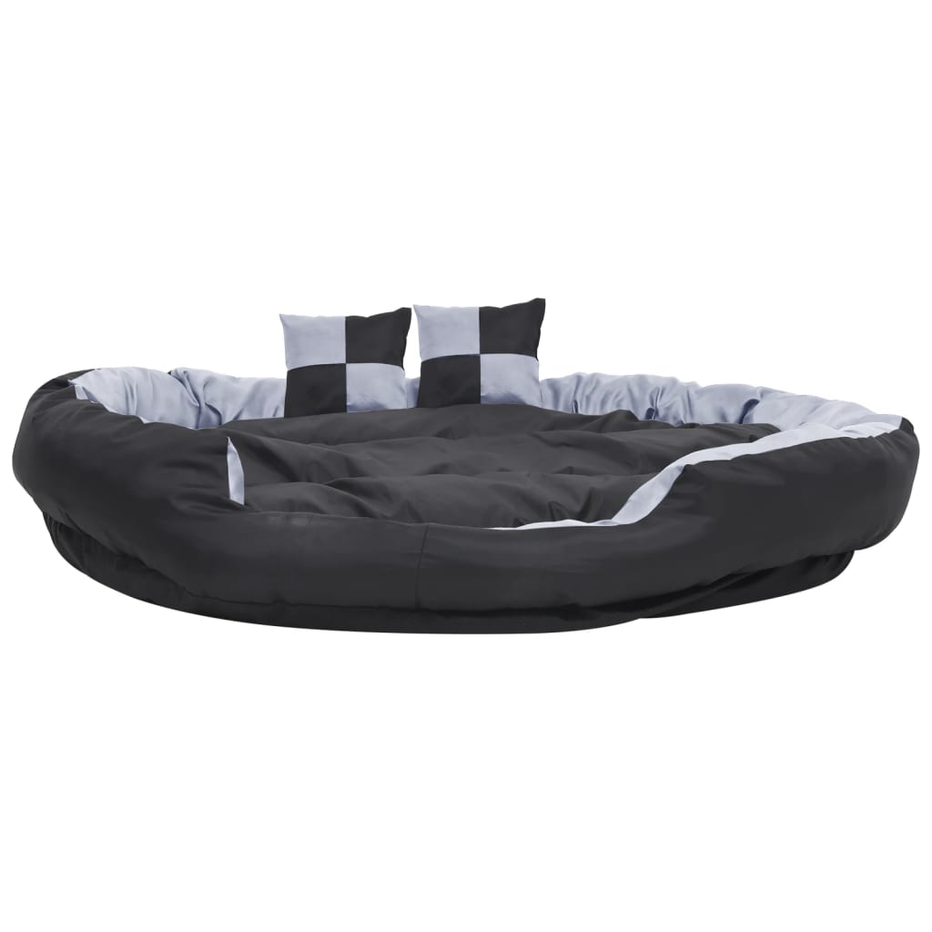 Hondenkussen Omkeerbaar En Wasbaar 150 x 120 x 25 cm Grijs en zwart