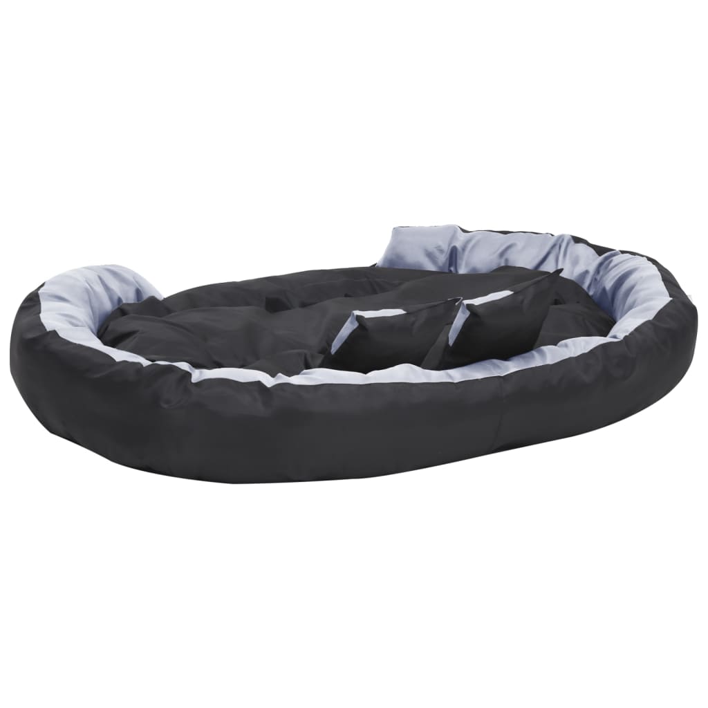 Hondenkussen Omkeerbaar En Wasbaar 150 x 120 x 25 cm Grijs en zwart