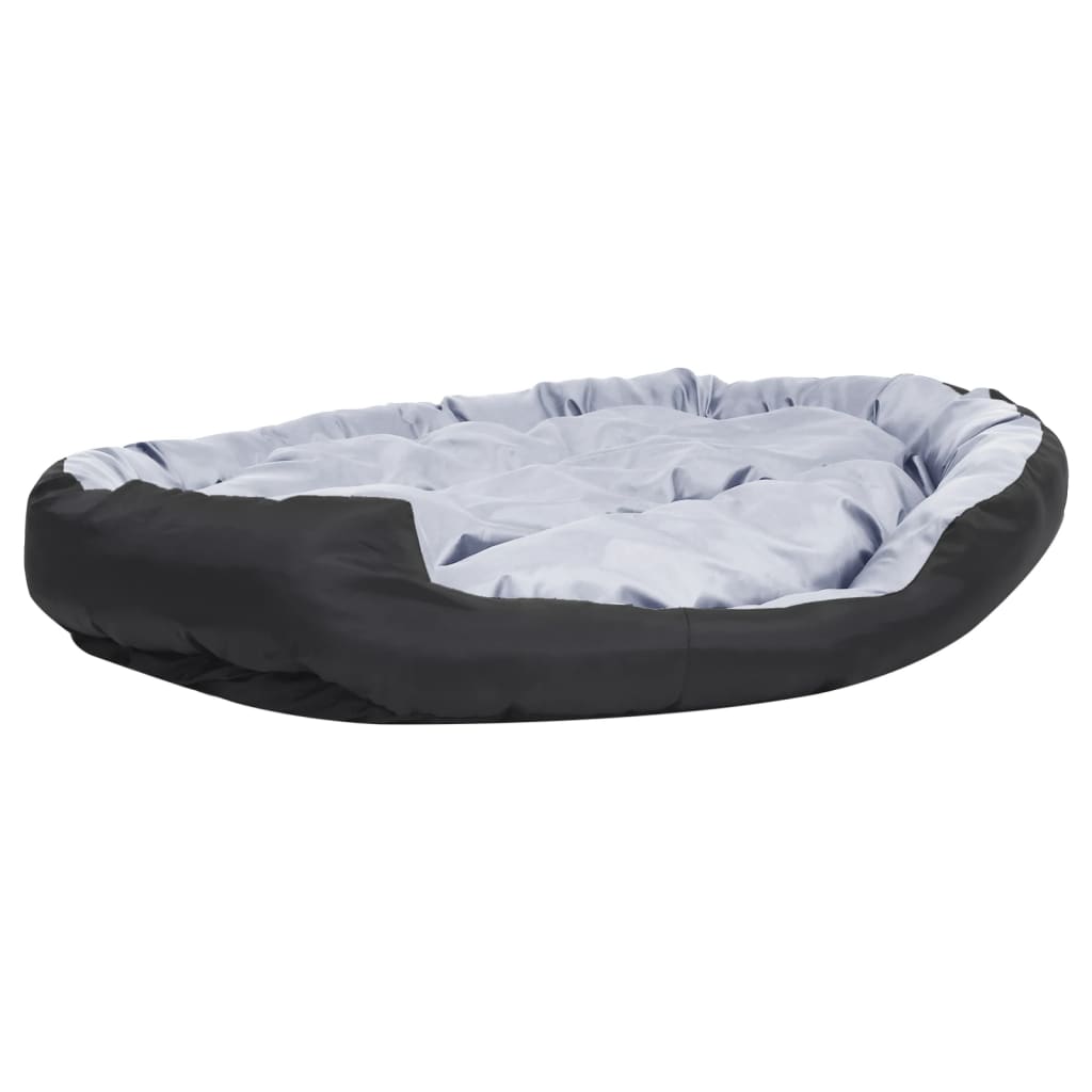 Hondenkussen Omkeerbaar En Wasbaar 150 x 120 x 25 cm Grijs en zwart