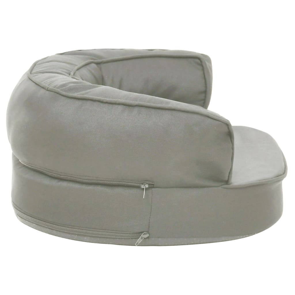 Hondenbed Ergonomisch Linnen-Look 60 x 42 cm Grijs