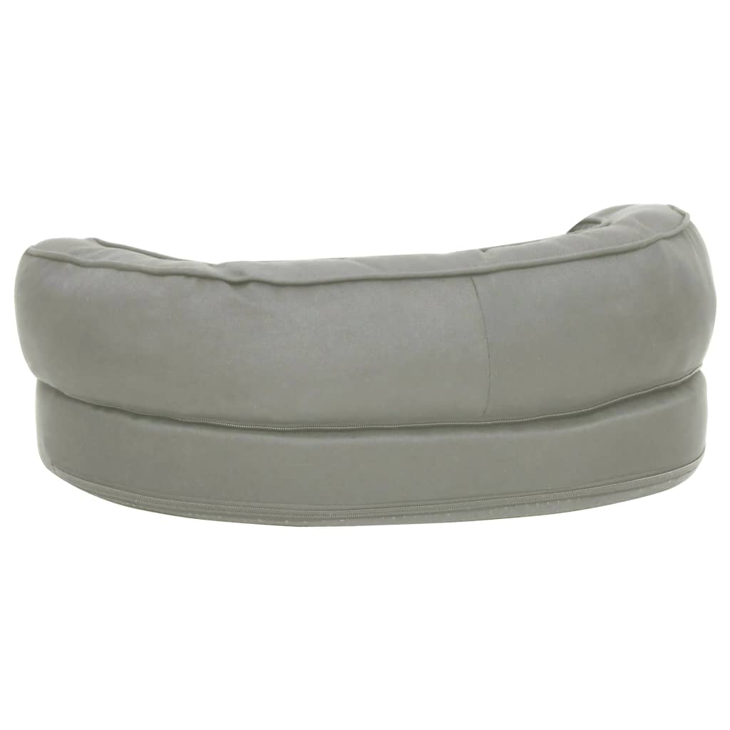 Hondenbed Ergonomisch Linnen-Look 60 x 42 cm Grijs