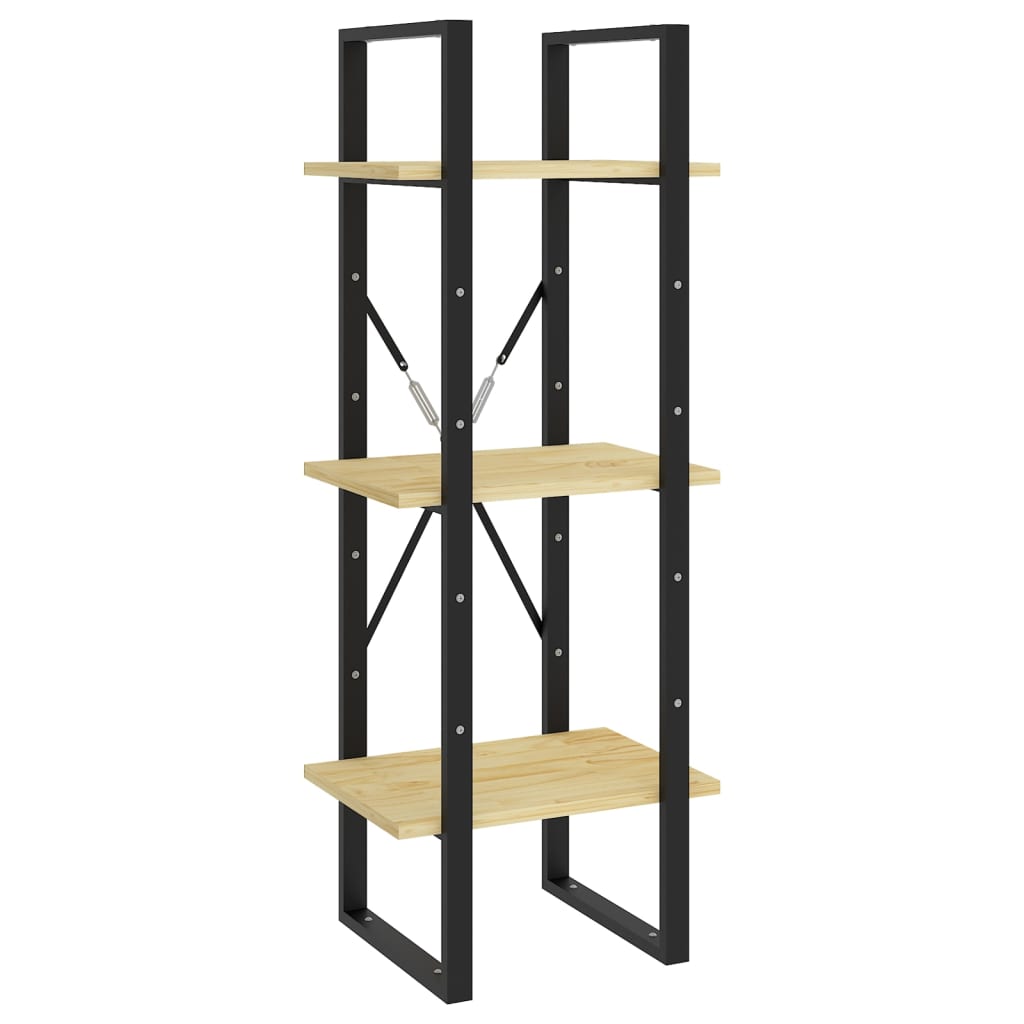 Boekenkast met 3 schappen 40x30x105 cm massief grenenhout