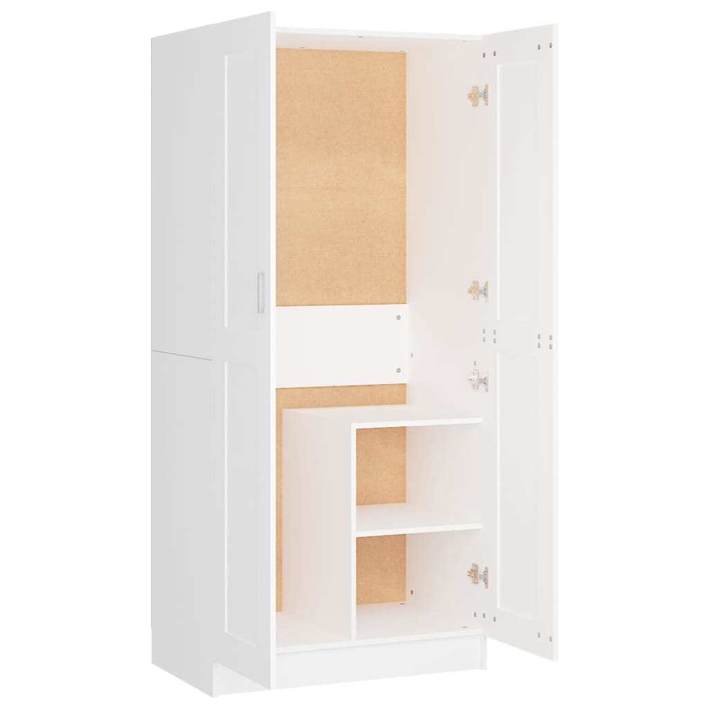 Kledingkast 82,5x51,5x180 cm bewerkt hout wit