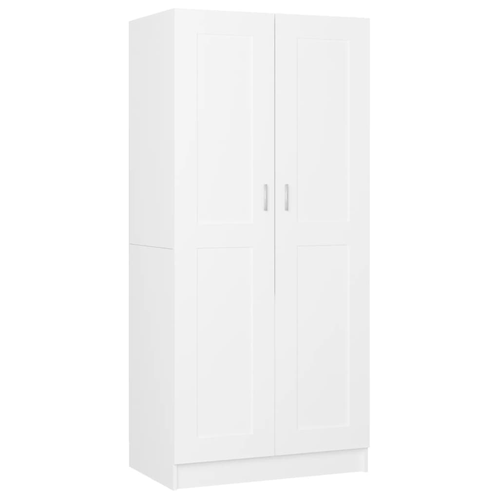 Kledingkast 82,5x51,5x180 cm bewerkt hout wit