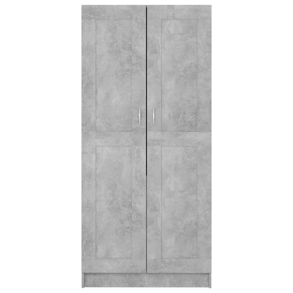 Kledingkast 82,5x51,5x180 cm bewerkt hout betongrijs