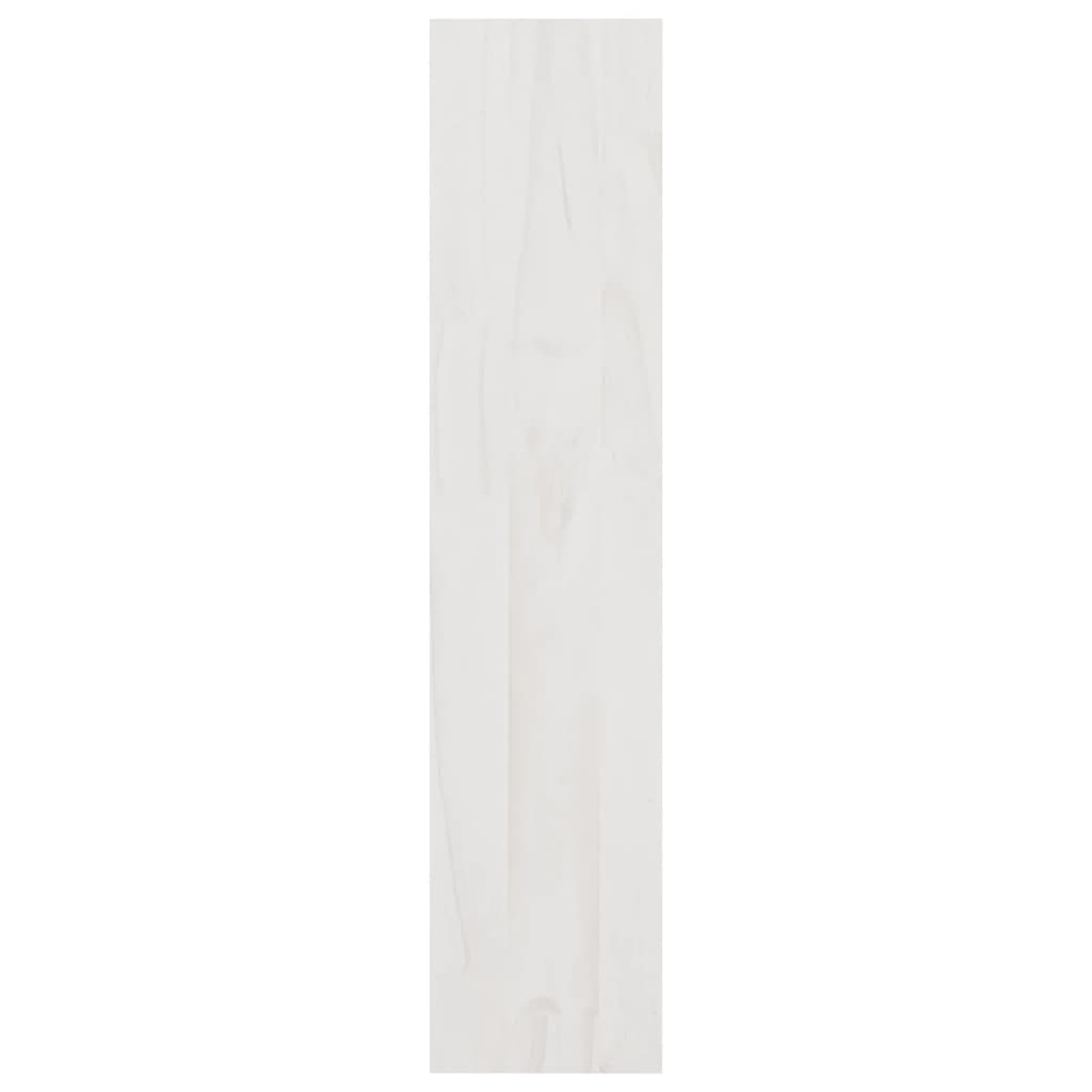 Boekenkast/kamerscherm 100x30x135,5 cm massief grenenhout wit