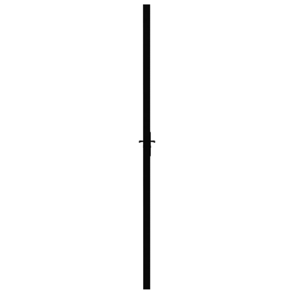 Binnendeur 83x201,5 cm ESG-glas en aluminium zwart