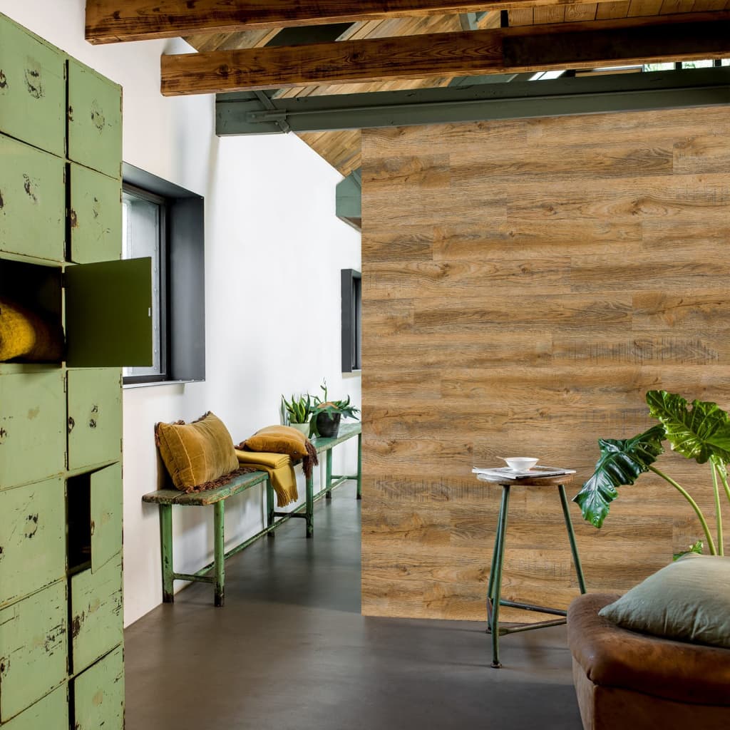 Wallart Planken Gl-Wa30 Hout-Look Eikenhout Vintagebruin