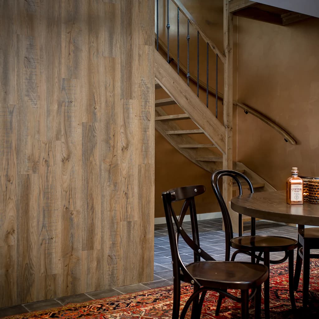 Wallart Planken Gl-Wa30 Hout-Look Eikenhout Vintagebruin