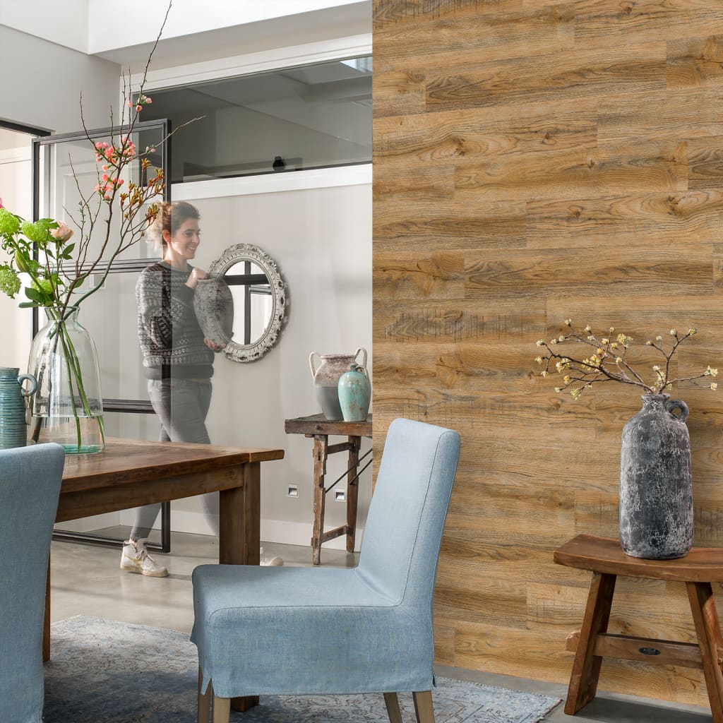 Wallart Planken Gl-Wa30 Hout-Look Eikenhout Vintagebruin