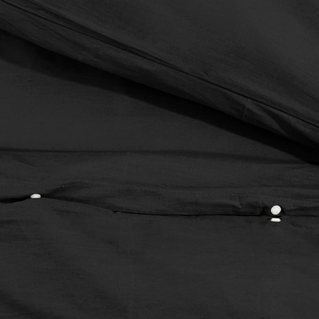 Dekbedovertrekset lichtgewicht 225x220 cm microvezel zwart