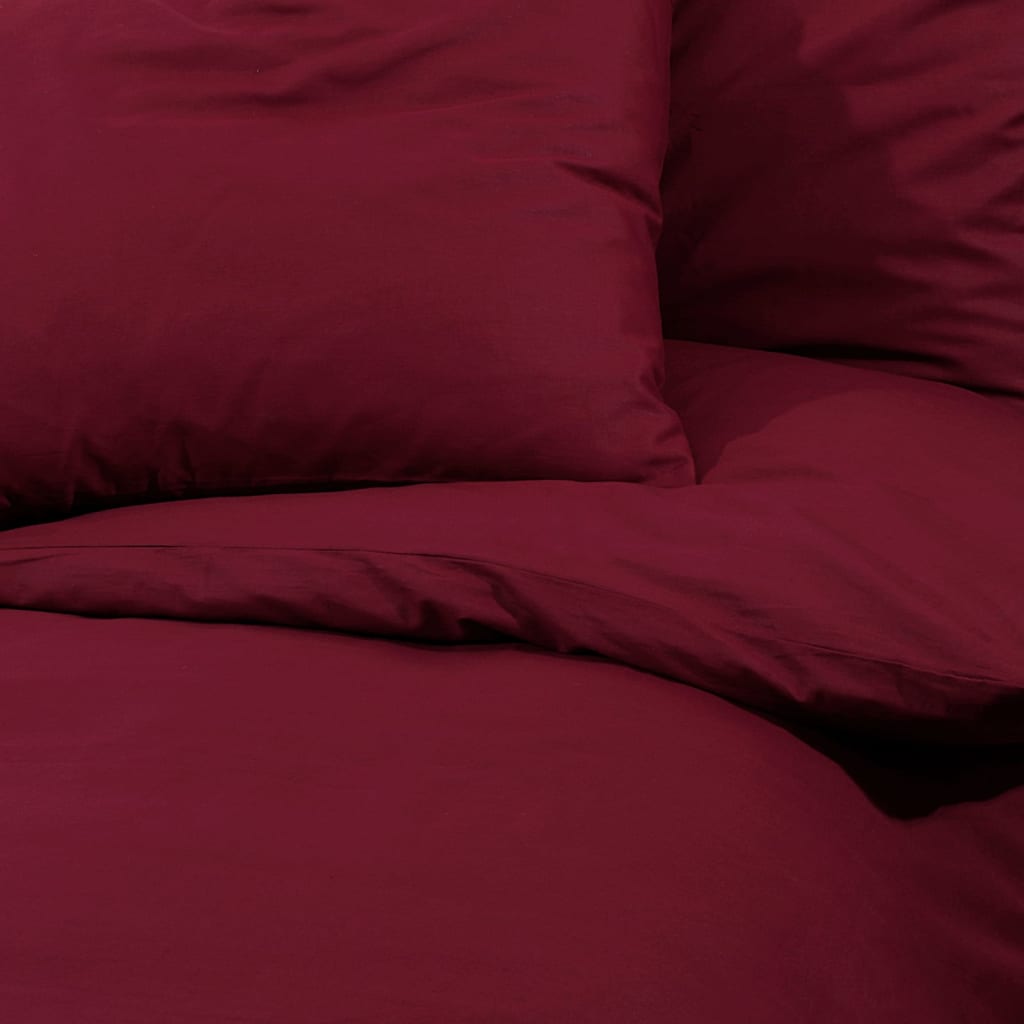 Dekbedovertrekset lichtgewicht 140x200 cm microvezel bordeaux