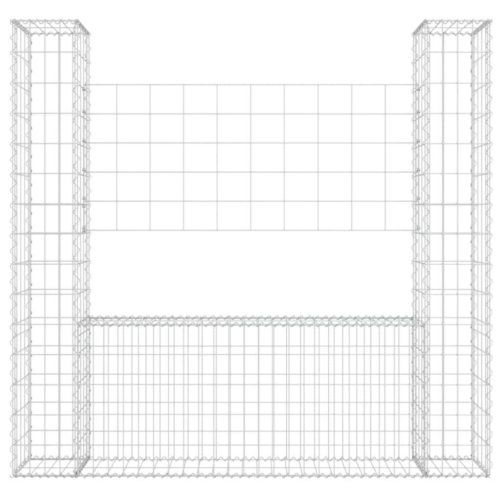 Schanskorf U-Vormig Met 2 Palen Ijzer 140 x 20 x 150 cm