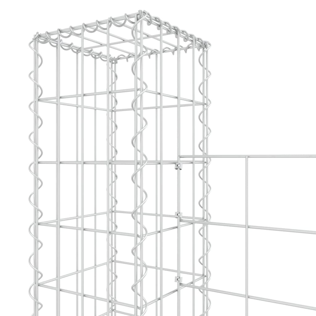 Schanskorf U-Vormig Met 2 Palen Ijzer 140 x 20 x 150 cm