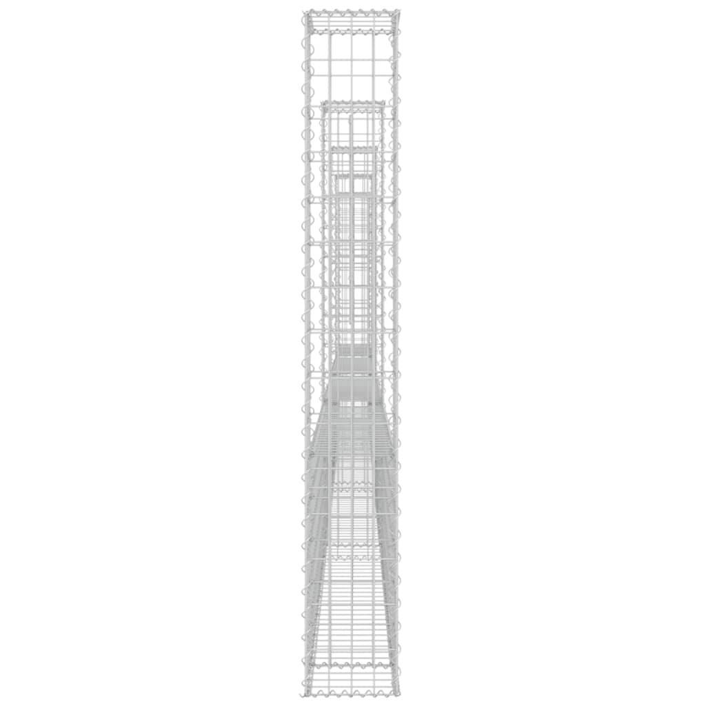 Schanskorf U-Vormig Met 5 Palen Ijzer 500 x 20 x 150 cm
