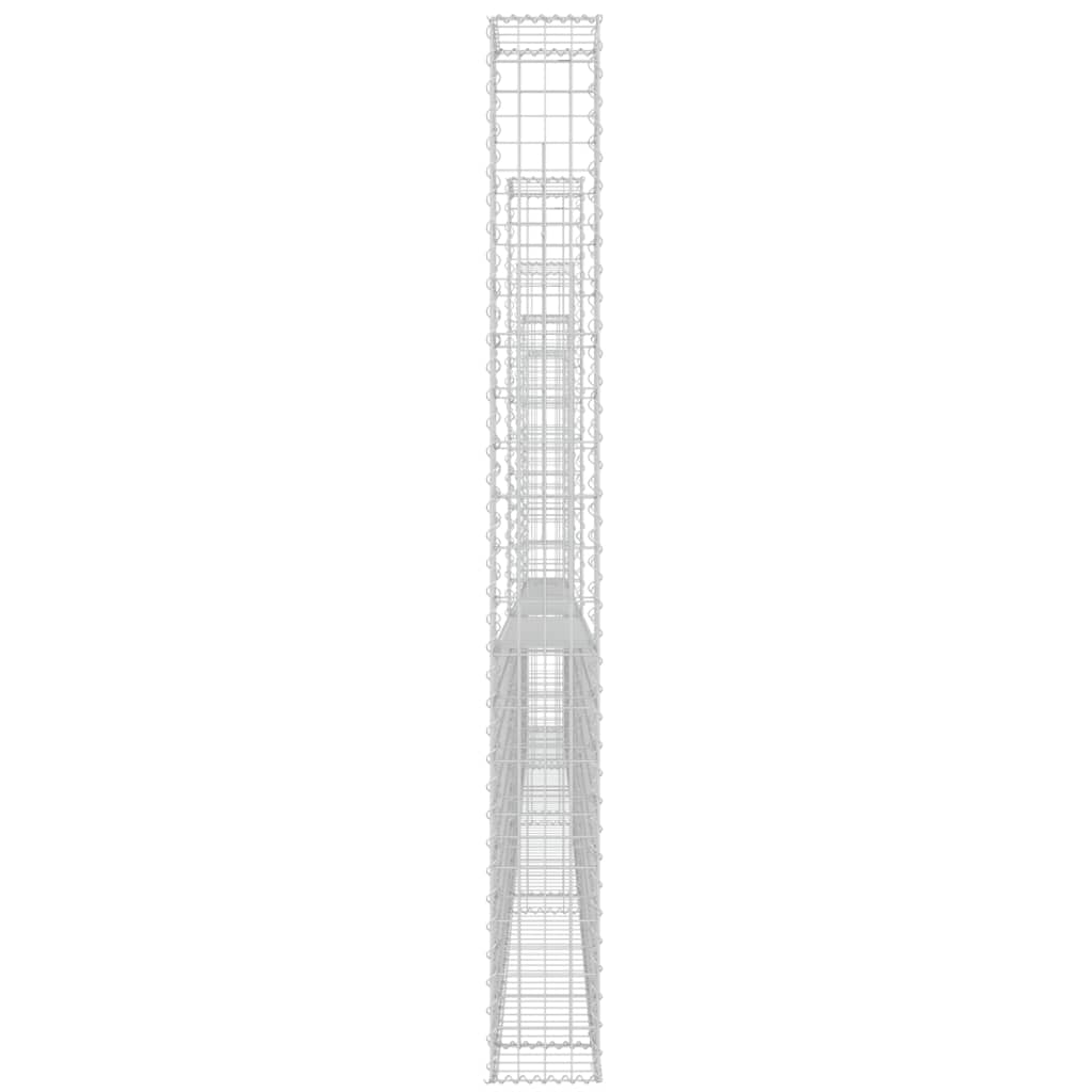 Schanskorf U-Vormig Met 5 Palen Ijzer 500 x 20 x 200 cm