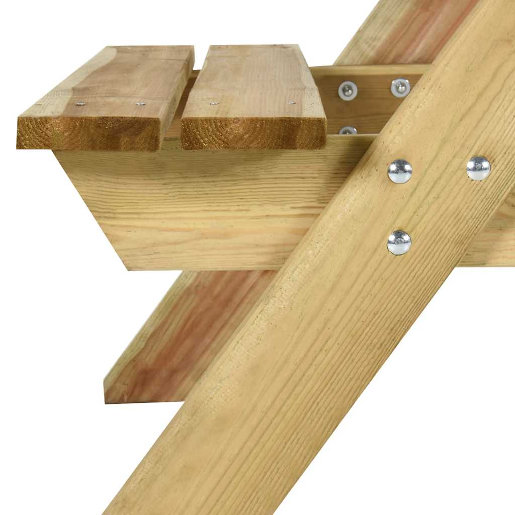 Picknicktafel met banken 110x123x73 cm geïmpregneerd grenenhout