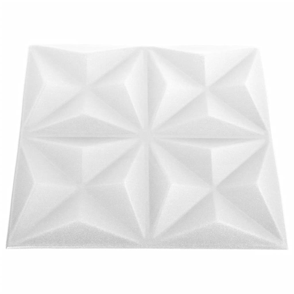 Wandpanelen 3D Origami 6 M² 50X50 Cm Wit 24 Origamiwit