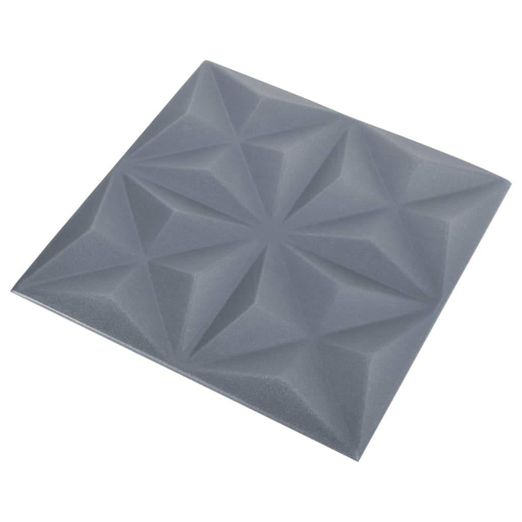 Wandpanelen 3D Origami 6 M² 50X50 Cm Grijs 24 Origamigrijs