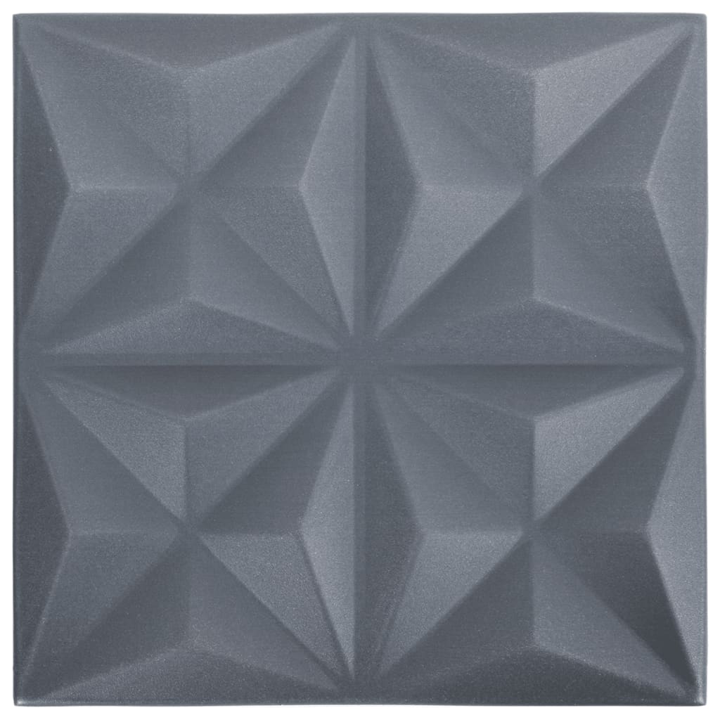 Wandpanelen 3D Origami 12 M² 50X50 Cm Grijs 48 Origamigrijs