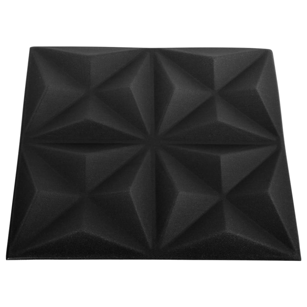 Wandpanelen 3D Origami 3 M² 50X50 Cm Zwart 12 Origamizwart