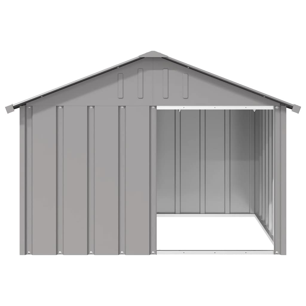 Hondenhok 116,5X103X81,5 Cm Gegalvaniseerd Staal 116.5 x 103 x 81.5 cm Grijs