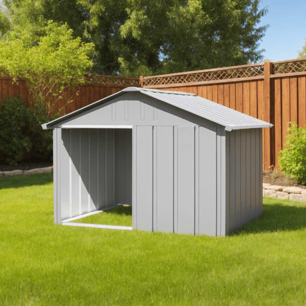 Hondenhok 116,5X103X81,5 Cm Gegalvaniseerd Staal 116.5 x 103 x 81.5 cm Grijs