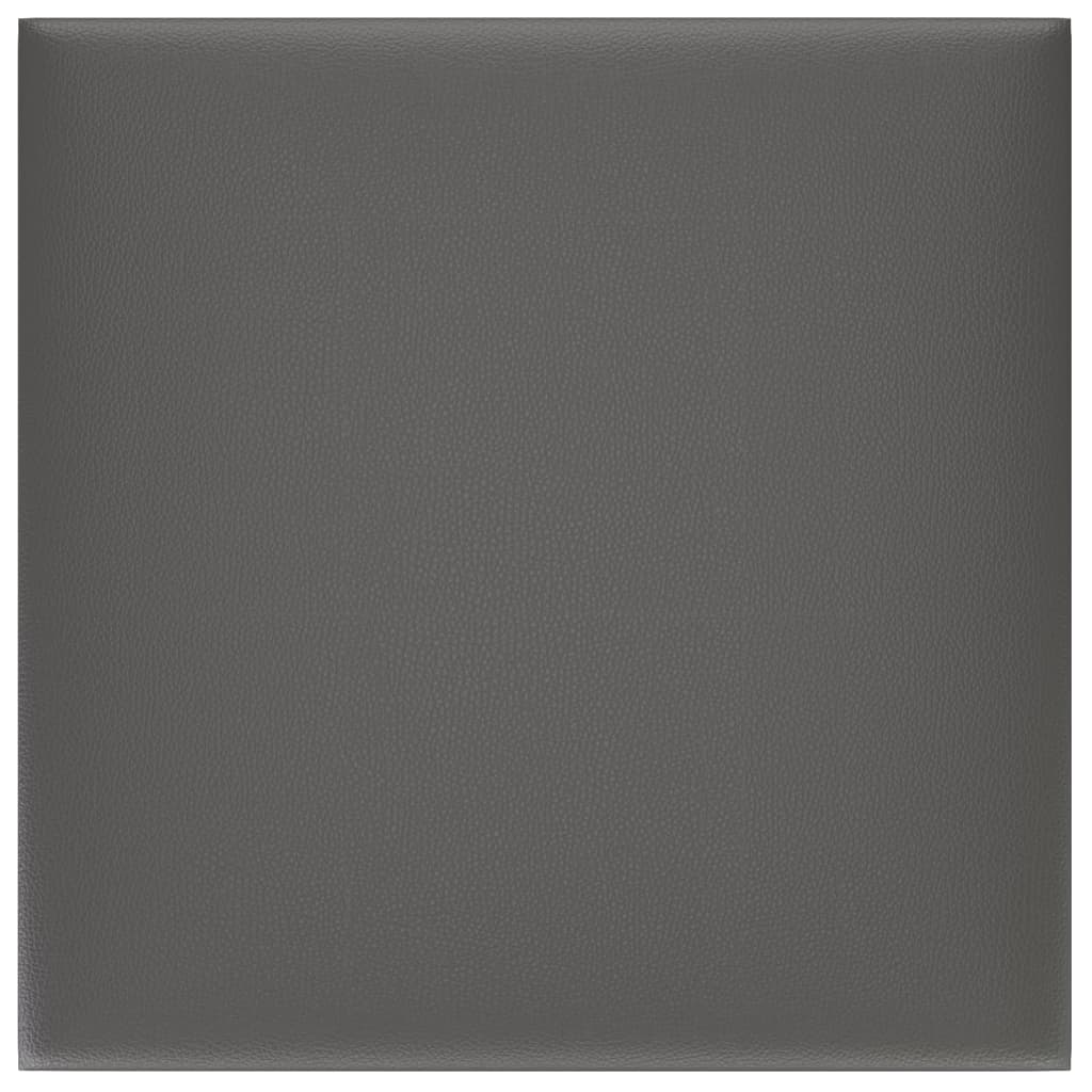 Wandpanelen 1,08 M² Kunstleer Grijs 30 x 30 cm Rechthoekig