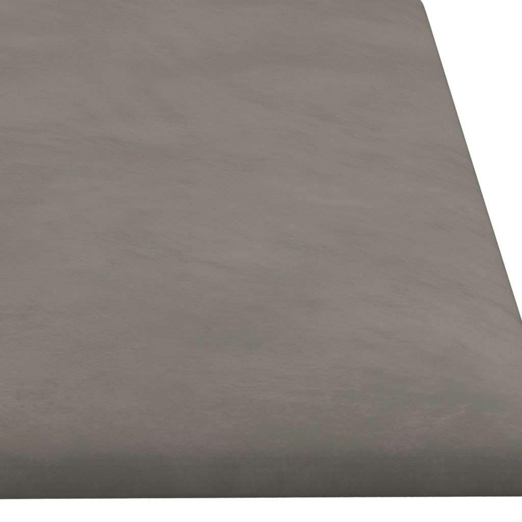 Wandpanelen 1,08 M² Fluweel Lichtgrijs 60 x 15 cm Rechthoekig