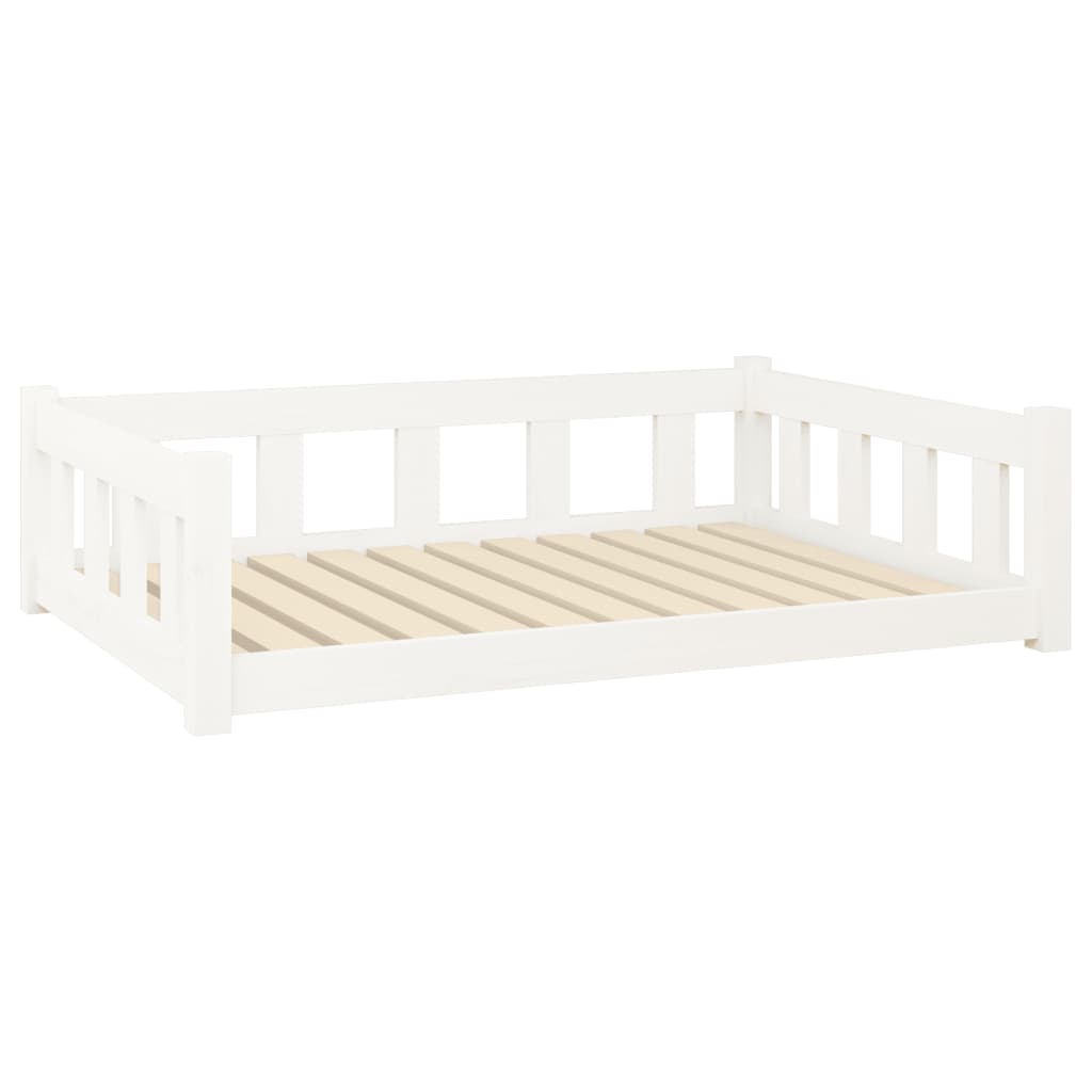 Hondenmand 105,5X75,5X28 Cm Massief Grenenhout 105.5 x 75.5 x 28 cm Wit