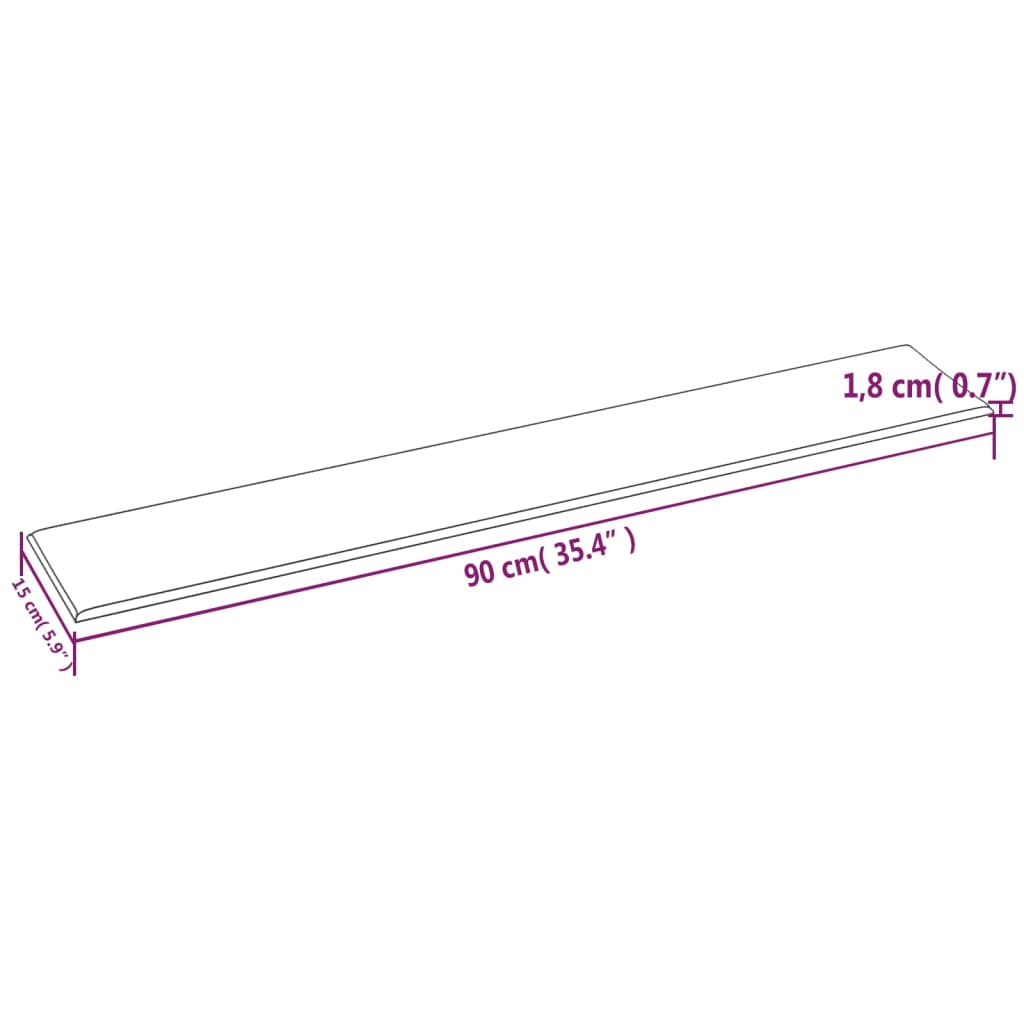 Wandpanelen 1,62 M² Fluweel Lichtgrijs 90 x 15 cm Rechthoekig