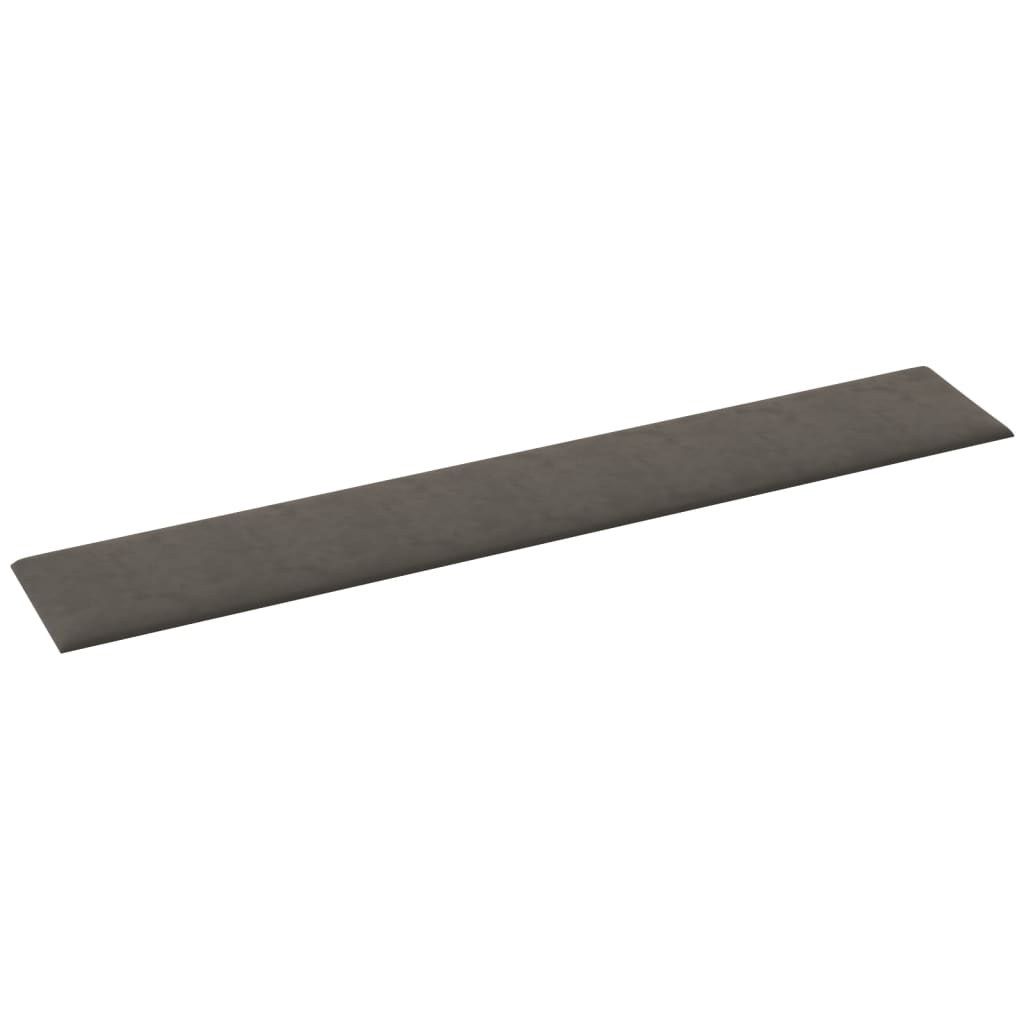 Wandpanelen 1,62 M² Fluweel Donkergrijs 90 x 15 cm Rechthoekig