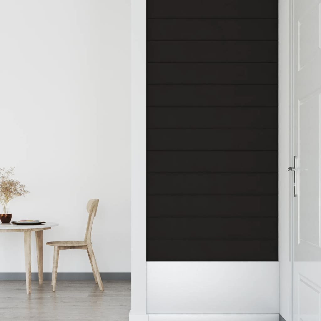 Wandpanelen 1,62 M² Fluweel Zwart 90 x 15 cm Rechthoekig