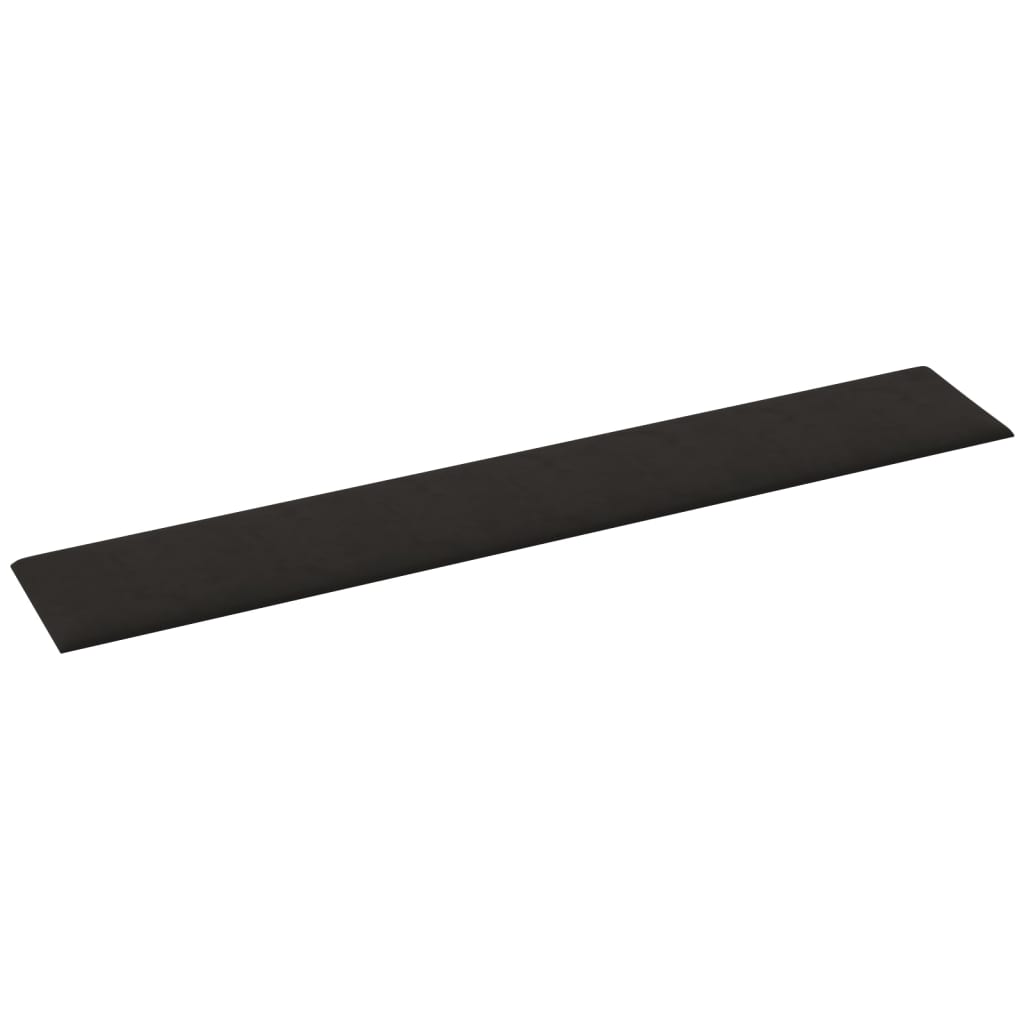 Wandpanelen 1,62 M² Fluweel Zwart 90 x 15 cm Rechthoekig