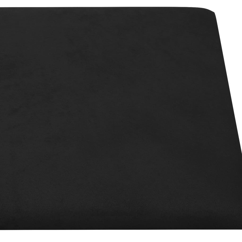 Wandpanelen 1,62 M² Fluweel Zwart 90 x 15 cm Rechthoekig